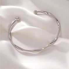 Silver Twisted Bangle Cuff. New! Looks Great Alone Or With Other Bracelets! New. Cuff Bracelets Silver, Twisted Bangle, Bracelets Silver, Cuff Bangle Bracelet, New Looks, Gold Accessories, Silver Cuff Bracelet, Cuff Bangles, Bangle Bracelet