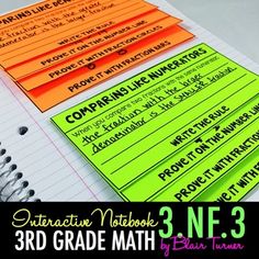 an interactive notebook 3rd grade math lesson for students to practice their writing skills and reading