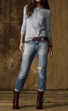 Ralph Lauren Street Style, Looks Jeans, Mode Boho, Denim And Supply, 가을 패션, Casual Fall Outfits, Casual Fall, Look Fashion