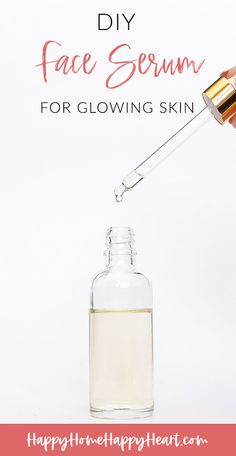 Looking for DIY beauty products? This diy face serum is amazing. It's made with all natural ingredients and is super easy to make. This is the best diy essential oil glow serum I've ever tried. You'll love this diy homemade face serum. Homemade Face Serum, Face Serum For Glowing Skin, Serum For Glowing Skin, Serum Recipe, Serum For Dry Skin, Antiaging Skincare Routine