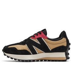 New Balance 327 'Chinese New Year - Black Workwear' U327CNP (SNKR/Retro/Casual/Unisex) Black Workwear, Black New Balance, Sneaker Outfits, New Balance 327, Black Running Shoes, Sneakers Outfit, Black Khakis, Casual Black, Black Sneakers