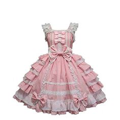 PRICES MAY VARY. HIGH QUALITY:Our garments choose the best fabric natural cotton to ensure the good feeling.It is a great dress for school girl or adult women Lolita Sleeveless Ruffle Flower School Girl Dress Classic Lolita Fancy Dress This dress is designed with puff sleeves,lovely pleated side decoration and big bow knot waistband .The dress is made of cotton which is smoothly to wearing .The bubble skirts are extremely light and poofy , comfortable Before order, please refer to the Following Princess Halloween Costume, Princess Cosplay, Princess Skirt, Maid Dress, Sweet Lolita, Kawaii Clothes, Lolita Dress, Costume Dress, Melanie Martinez