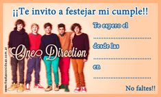 an advertisement for the one direction concert with four people standing in front of it and text that reads, if i've written a festar mi cumple