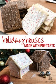 Fun and totally unexpected twist on traditional gingerbread houses these Holiday Houses feature a crowd favorite, Pop Tarts! DIY your gingerbread house this year with these easy step by step instructions. #GingerbreadHouses #GingerbreadHouseDIY #ChristmasDIY #ChristmasDecorating #ChristmasActivity #HolidayDIY #PopTarts #TheDashleys #TheDashleysKitchen #HolidayFood #FestiveTreats #HolidayCheer #GingerbreadDIY #DIY Pop Tart Gingerbread House, Gingerbread House Tutorial, Diy Gingerbread House, Traditional Gingerbread, Christmas Camping, Ginger Bread House Diy, Diy Gingerbread, House Tutorial