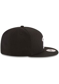 Wear your Heat style with pride in this Miami Heat New Era Black 9FIFTY Snapback Hat! This Miami Snapback Hat features a front embroidered team logo on a structured polyester crown with adjustable snap closure and flat visor. Go Heat! Team logo embroidered on the front, New Era flag embroidered on the left side, Plastic snap closure to dial in the perfect fit, Structured crown, Polyester woven material, Flat visor, Polyester, Wipe clean with cloth or cleaning kit, Imported Black Baseball Cap With Flat Crown For Fans, Black Trucker Hat With Flat Bill For Game Day, Black Sports Hat With Flat Crown, Black Flat Crown Baseball Cap For Fans, Black Flat Crown Snapback Hat For Fan Gear, Black Fitted Hat With Flat Crown For Fan Gear, Black Fitted Hat With Flat Crown For Sports, Black Fitted Hat With Flat Crown For Fans, Black Fitted Hat With Flat Crown