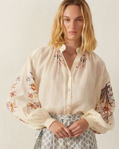 Lily Valley, Chanel Loafers, Poet Blouse, Nothing At All, Embroidery On Clothes, Gathered Sleeves, Print Inspiration, Ruffled Collar, Those Days