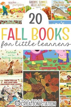 20 fall books for little learners to read in the fall and autumn months, with title overlay