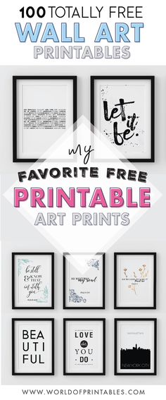 the free printable wall art is available for purchase