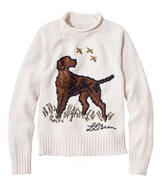 #LLBean: Women's Signature Original Cotton Sweater, Rollneck Novelty Winter Clothes Casual, Vintage Pieces Clothes, Cotton Fair Isle Pattern Top For Fall, L.l. Bean, Rollneck Sweater, Fun Sweater, Novelty Sweater, Designer Sweater, Vintage Ll Bean