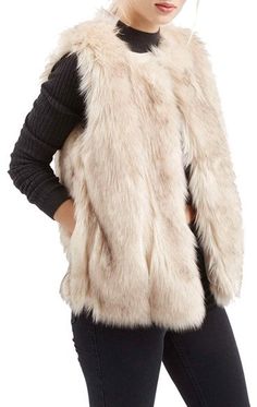 Topshop 'Leah' Faux Fur Vest Simple Tunic, Winter Outfit Inspiration, Faux Fur Vest, Faux Fur Vests, Fur Vest, Faux Fur Jacket, Fur Jacket, Autumn Winter Fashion, Fur Coat