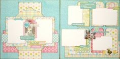 a scrapbook page with some pictures on it