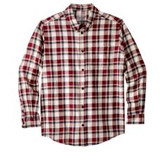 This lightweight flannel double brushed for extra softness. It's the perfect layering piece for winter and the holiday season — whether worn over a henley or buttoned over a white t-shirt for a rugged, outdoorsy look. Classic Long Sleeve Flannel Shirt, Liberty Blue, Holiday Plaid, Rich Burgundy, Twill Shirt, Plaid Flannel Shirt, Men's Knit, Knit Shirt, Mens Big And Tall