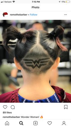 Wonder Woman undercut design Badass Haircut, Undercut Design, Side Quiff, Gothic Hair, Undercut Styles