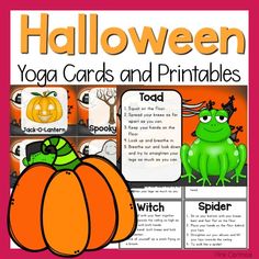 halloween yoga cards and printables for kids