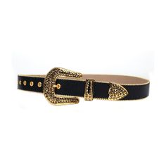 The black strap with gold studded rhinestone belt is a statement accessory that exudes sophistication and boldness The strap is crafted from sleek, black material, offering a sleek and versatile base that effortlessly complements a wide range of outfits. The black hue provides a timeless and classic look, while the smooth texture adds a touch of refinement to the overall design. Adorned with shimmering gold studded rhinestones, this belt truly steals the spotlight. The meticulously placed rhines Belt Store, Bling Belts, Rhinestone Belt, Studded Belt, Of Outfits, Music Concert, Diamond Crystal, Luxury Vintage, Sparkle Diamonds