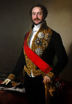 a painting of a man dressed in an elaborate outfit