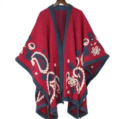 Ethnic style wool shawl, women's autumn and winter cape blanket, oversized scarf, thickened warmth, shawl split shawl Size：130*160cm Material：Cashmere Oversized Winter Cape Shawl, One Size Winter Shawl Wrap, Bohemian Winter Shawl Poncho, Winter Shawl Scarf Outerwear, Oversized Winter Poncho With Scarf, Bohemian Poncho With Scarf For Winter, Bohemian Shawl Outerwear For Cold Weather, Bohemian Shawl For Cold Weather, Bohemian Cape With Shawl Scarf