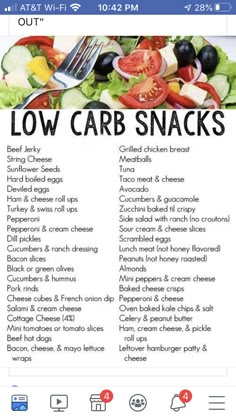 Low Carb Snacks List, Motivasi Diet, Snacks List, Low Carb Snack, Starchy Vegetables, Low Carb Diets