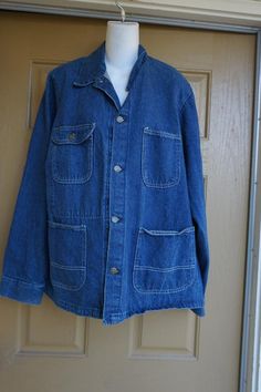 Key Imperial cotton denim shirt/jacket. Four pocket in front. In good vintage condition. Size is estimated to be Large - please see measurements.measurements taken across front lying flat18" across shoulders24" armpit to armpit24" across front of waist28" length Vintage Dark Wash Button-up Denim Jacket, Washed Blue Cotton Denim Jacket With Buttoned Pockets, Vintage Pre-washed Cotton Denim Jacket, Washed Blue Cotton Denim Jacket With Buttons, Blue Collared Cotton Denim Jacket, Washed Blue Collared Cotton Denim Jacket, Washed Blue Cotton Denim Jacket With Collar, Washed Blue Collared Denim Jacket, Washed Blue Cotton Collared Denim Jacket