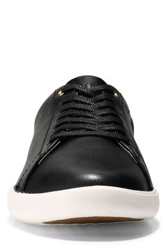 A classic pair of low-top sneakers are designed with foam cushioning for comfort in every stride. Round toe Lace-up vamp Leather upper/rubber sole Imported Foam Cushions, Cole Haan, Front Row, Low Top, Nordstrom Rack, Top Sneakers, Womens Sneakers, Rubber Sole, Leather Upper