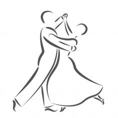 a man and woman dancing the salsa in black and white, with their arms around each other