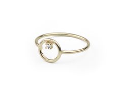 Tiny circle ring 18k gold plated / Outline circle ring 925 sterling silver Simple and tiny circle ring made in gold plated 18 carat 925 sterling silver with cubic zirconia gemstone. Hypo-allergenic, lightweight and minimalist it's the perfect option to wear it alone or combine it with other stackable rings. Details: * Gold plated 18 carat 925 sterling silver * Also available in 925 sterling silver. * Nickel free This ring will be delivered to you packed in a handcrafted gift box. Midi Rings With Single Diamond, 14k Gold Crystal Ring With Halo, 14k Gold Midi Ring With Single Diamond, Yellow Gold Crystal Ring With Single Diamond, 14k Gold Open Circle Rings, Adjustable Yellow Gold Diamond Ring, Tiny Rings, Ring Simple, Circle Ring