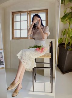 Ballerina Flats, How To Look Classy, Daily Fashion, Modest Fashion, Korean Fashion, Ballet Skirt, How To Wear