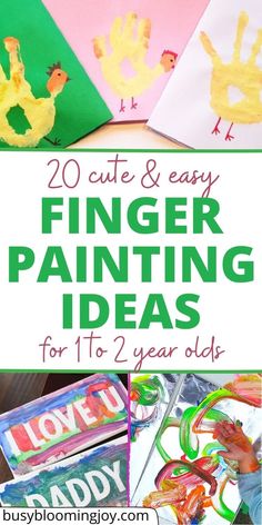 finger painting ideas for toddlers that are easy and fun to do with the kids