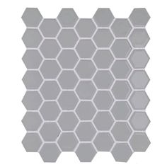 a white and gray hexagonal tile pattern