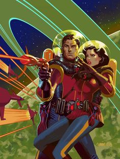 Retro Futurism Art, Buck Rogers, Retro Artwork, Flash Gordon