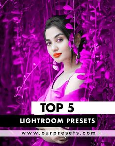 the top 5 lightroom presets for photoshopped with purple and black