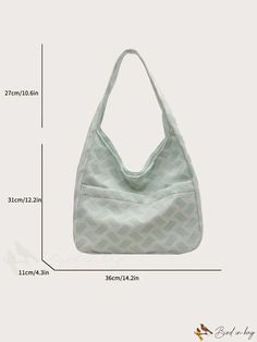 BirdinBag - Stylish Womens Shoulder Hobo Bag - Perfect for Trendy Fashionistas! Trendy Handheld Canvas Bag For Errands, Trendy Square Bag With Pockets, Trendy Square Bags With Pockets, Trendy Hobo Bag With Pockets For Daily Use, Casual Square Canvas Bag For Errands, Chic Hobo Bag With Pockets For Daily Use, Hobo Bag With Pockets And Double Handle For Shopping, Casual Square Baguette Bag For Errands, Double Handle Hobo Bag With Pockets For Shopping