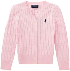 Polo Ralph Lauren Cable Knit Cotton Cardigan Girl's Sweater Ralph Lauren Toddler Girl, Polo Ralph Lauren Kids, Cable Knit Sweater Cardigan, Pullover Outfit, Ralph Lauren Kids, Cable Sweater, Mein Style, Cable Knit Cardigan, Cotton Cardigan