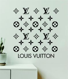 louis vuitton wall decal in black