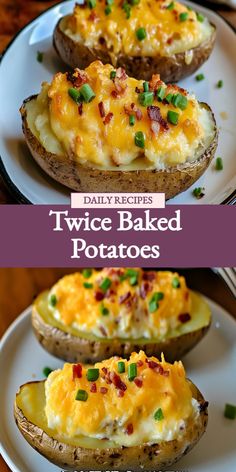 stuffed baked potatoes, cheesy mashed potatoes, loaded potato skins, crispy potato shells, sour cream and bacon stuffed potatoes Twice Baked Potatoes, Creamy Mashed Potatoes, Fresh Chives, Sharp Cheddar Cheese, Crispy Bacon, Holiday Dinner, Yummy Sides, Family Gathering, Cheddar Cheese