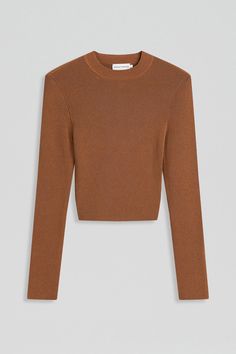 CREPE KNIT CREW NECK SWEATER - SPICE - Scanlan Theodore