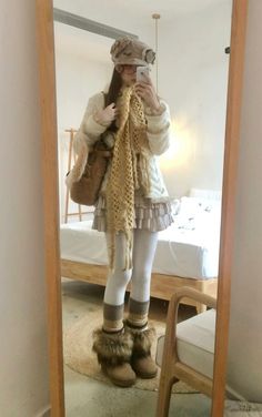 Downtown Fashion Aesthetic, Winter Mori Kei, Himekaji Winter Outfits, Mori Kei Winter, Mori Kei Winter Outfits, Comfortable Aesthetic Outfits, Germany Aesthetic Outfits, Morikei Outfits, Mori Kei Aesthetic