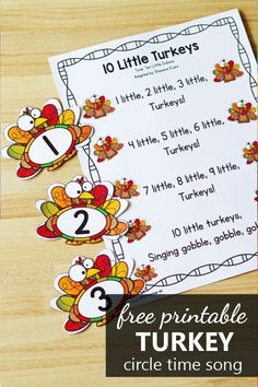 printable thanksgiving turkey activities for kids to practice counting and number recognition with freebie