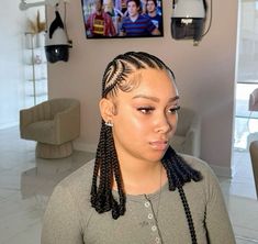 Conrow Braids Hairstyles All Back, Cornrows With Human Hair, Military Hairstyles For Black Women, Back To School Hairstyles Braids, All Back Hairstyle, Cornrows Natural Hair, Cornrows Braids For Black Women, Natural Hair Weaves, Cornrows Styles