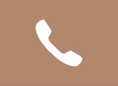 the phone icon is shown in white on a brown background