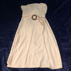 Nwt Forever 21 Linen Dress Size Large. Fits More Like A Medium. Beige Strapless Midi Dress For Summer, Strapless Sundress For Spring Date Night, Strapless Sundress For Date Night, Forever 21 Strapless Spring Dresses, Strapless Spring Dresses From Forever 21, Strapless Spring Dresses By Forever 21, Forever 21 Strapless Mini Dress, Strapless Dress For Date Night In Summer, Chic Summer Maxi Dress By Forever 21