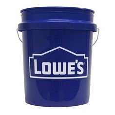 a blue bucket with the words lowest's on it