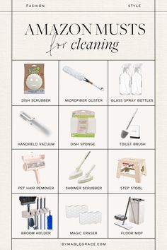 Amazon Cleaning Must-Haves Amazon Household Must Haves, House Cleaning Essentials, Home Things To Buy, Clean Girl Amazon Must Haves, Amazon Cleaning Must Haves, Cleaning Supplies For First Apartment, Amazon House Must Haves, First Apartment Cleaning Supplies List