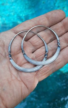 Ageing Gracefully, Unique Hoop Earrings, Thoughtful Gifts For Her, Big Hoop Earrings, Artisan Earrings, Earrings Bohemian, Style Blogger, Sterling Silver Hoop Earrings, Unique Gifts For Her