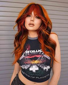 Pumpkin Spice Hair, Luxe Logo, Red Balayage Hair, Red Balayage, Edgy Hair, Hair Color And Cut, Hair Dye Colors, Red Hair Color