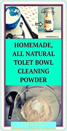 homemade, all natural toilet bowl cleaning powder