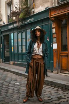 40 Hippie Chic Outfits that Blend Bohemian Rhapsody with Classic Tailoring (Concept Fashion) - Whatchawearing Boho Chic Outfits Bohemian, Hippie Outfits 70s, 70s Fashion Aesthetic, Bohemian Elements, Outfits 70s