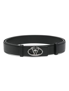 black calf leather smooth grain VLogo Signature twist-lock fastening width: 30mm Designer Black Belt With Buckle, Designer Black Belt With Buckle Closure, Designer Black Belts With Buckle Closure, Classic Black Belt With Metal Logo, Black Belt With Metal Logo, Black Formal Belt With Logo Plaque, Formal Black Belt With Metal Logo, Formal Black Belt With Logo Plaque, Balenciaga Track