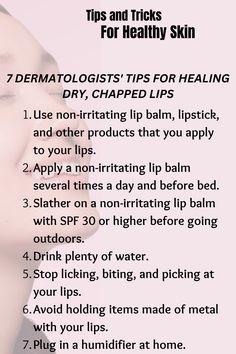 tips for healing dry and chopped lips tips and Tricks from dermatologists for healthy skin #healtyskin #skincare #skinhealth #tipsandtricks #glowuptips #glowingskintips #glowingskinnaturally #tipsfromdermetologist #shinyskin #diyskincare #benatural #lipcare #avoidchoppedlips Lip Tips, Diy Lip Balm