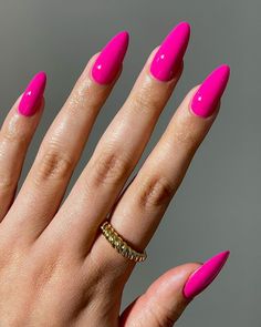 Funky Nail Ideas, Pink Almond Nails, Barbie 2023, Nail Candy, Elegant Styles